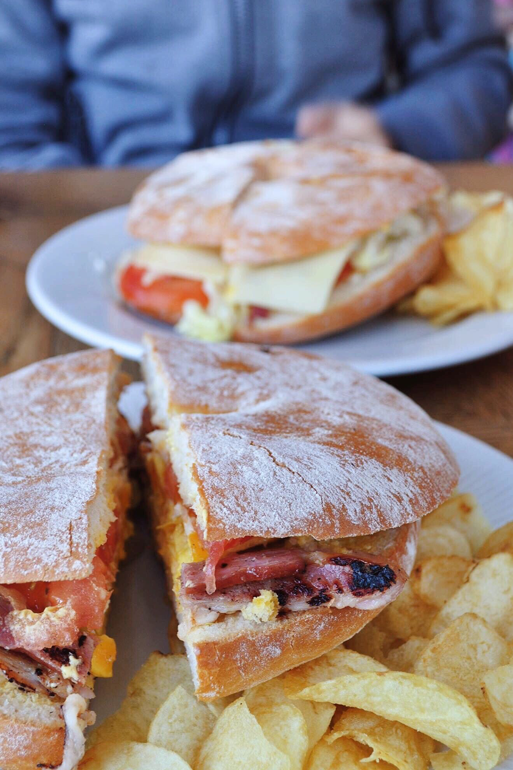 Maltese leavened bread with egg and ham