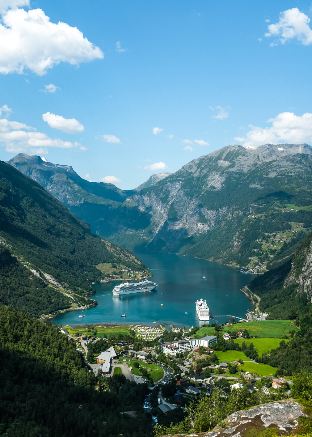 View of the famous Geirangerfjord in Norway