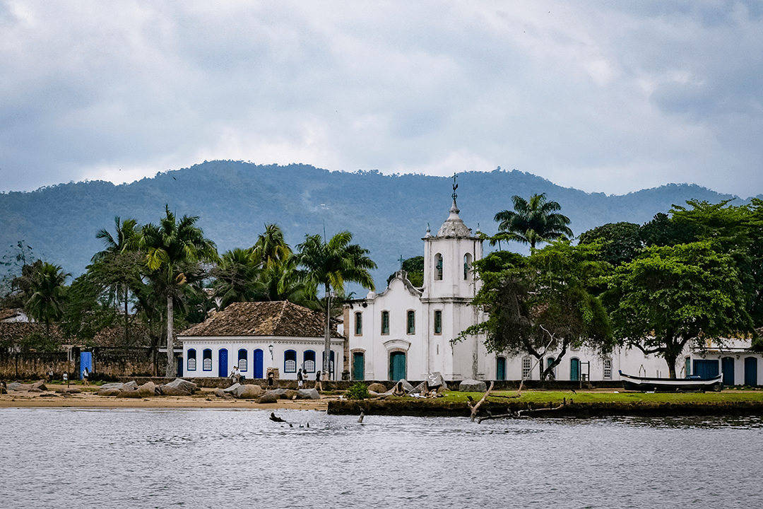 Scenes of Paraty's colonial-style waterfront