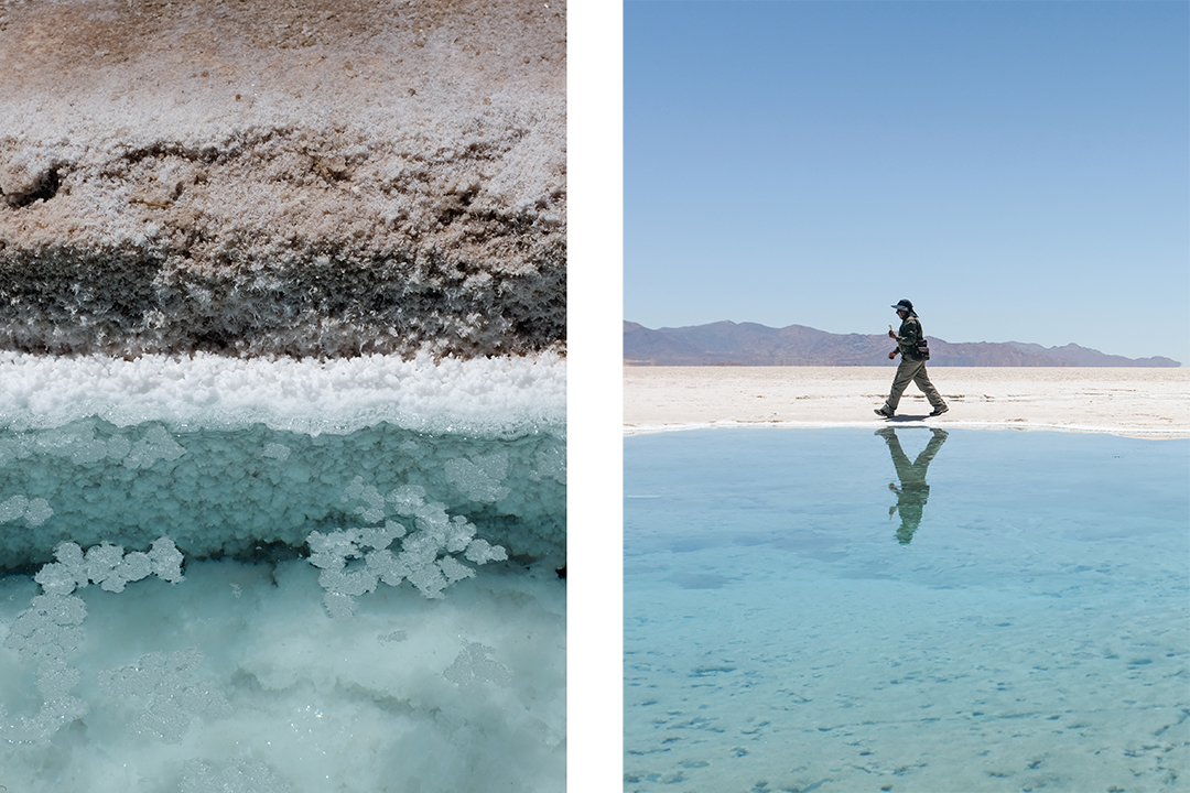 Salt landscapes of Salinas Grandes in northwestern Argentina