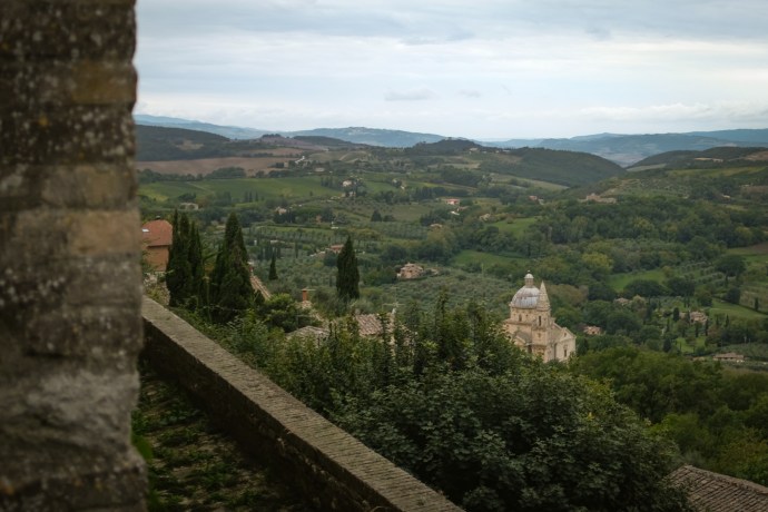 View of a church and a green landscape